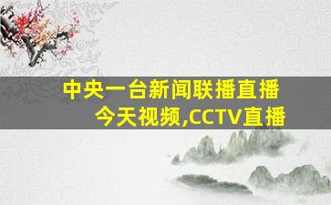 中央一台新闻联播直播 今天视频,CCTV直播